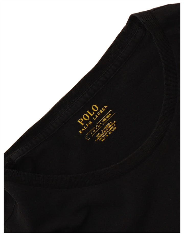 T-shirt da donna Polo Ralph Lauren Top UK 16 grande nera