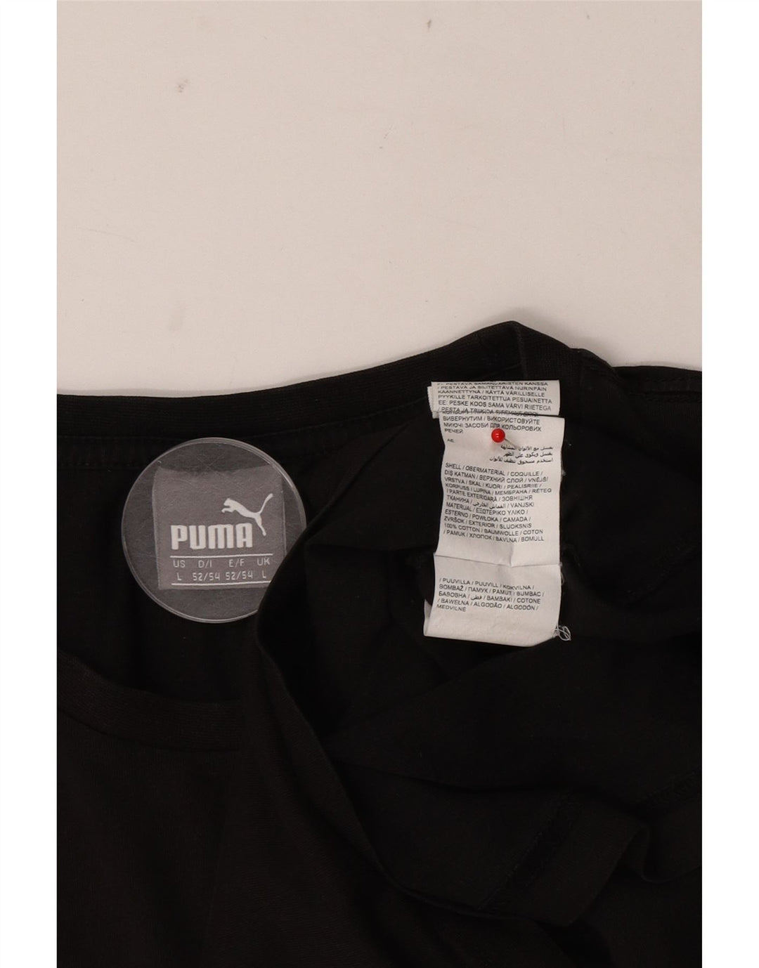 T-shirt grafica da uomo Puma Top grande in cotone nero