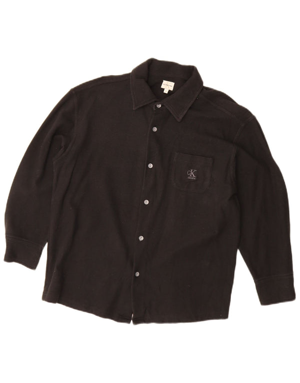 Camicia da bambino Calvin Klein Jeans 11-12 anni in cotone nero