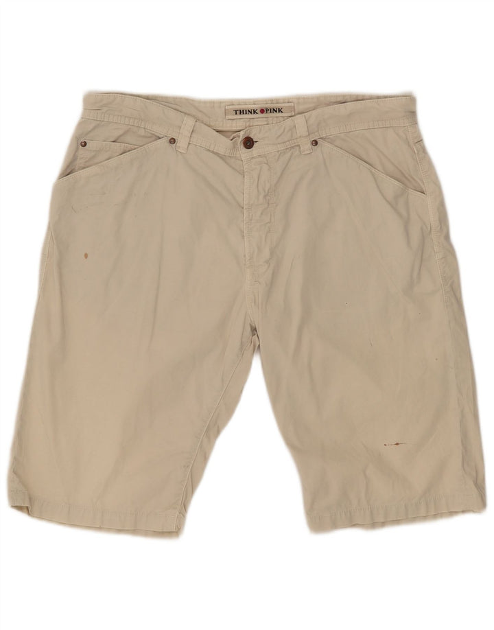 Pantaloncini chino da uomo Think Pink W36 Large Beige