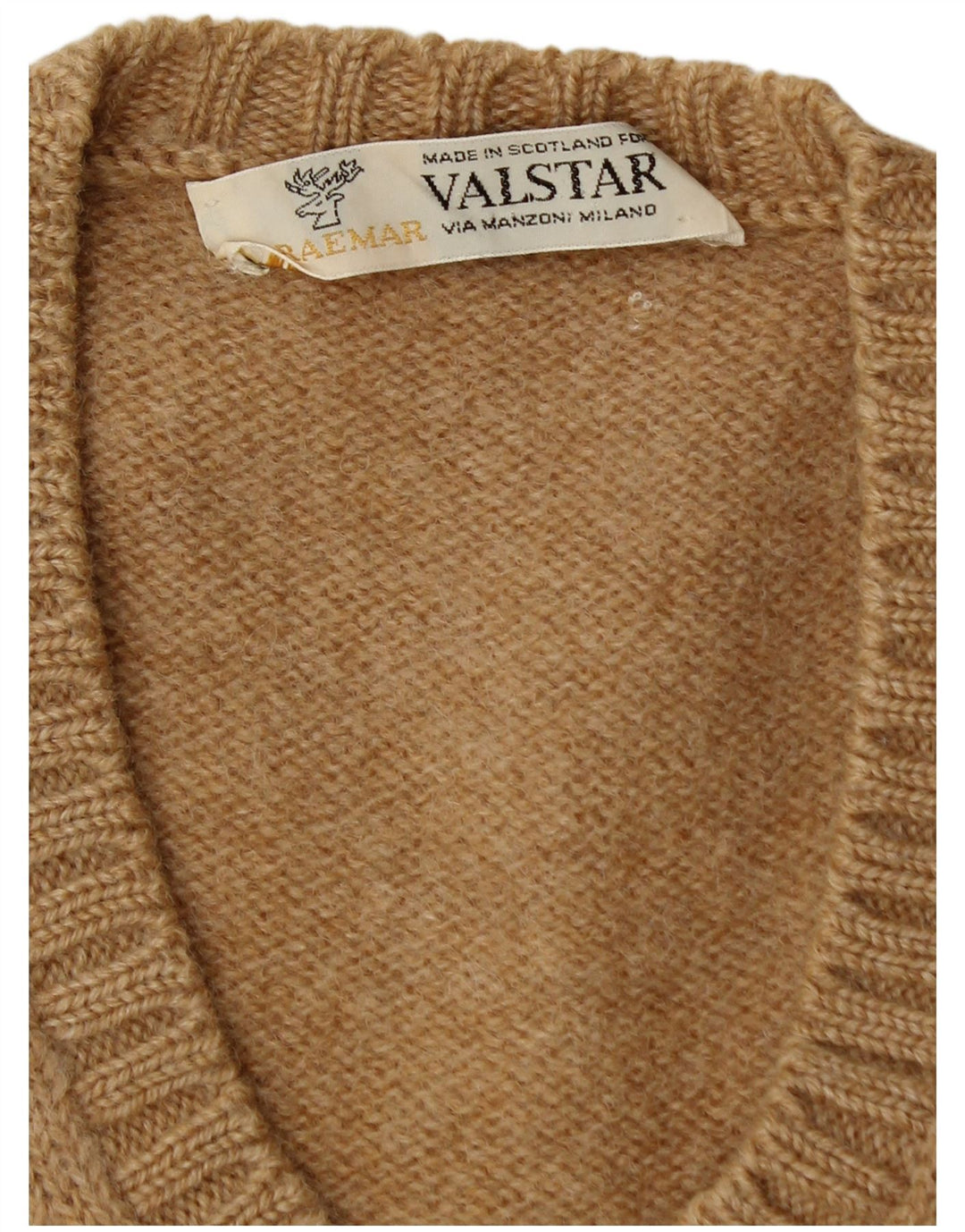 Maglione da uomo con scollo a V Valstar grande beige