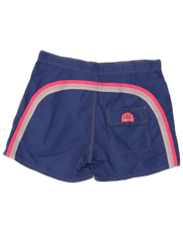 Pantaloncini da bagno da uomo Sundek in nylon a righe blu medio