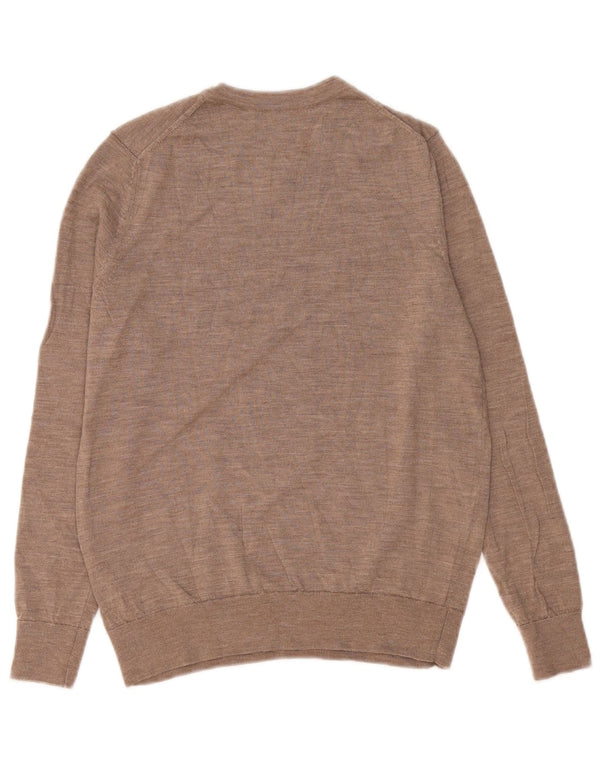 Maglione maglione girocollo da donna Marks & Spencer UK 14 Marrone medio screziato