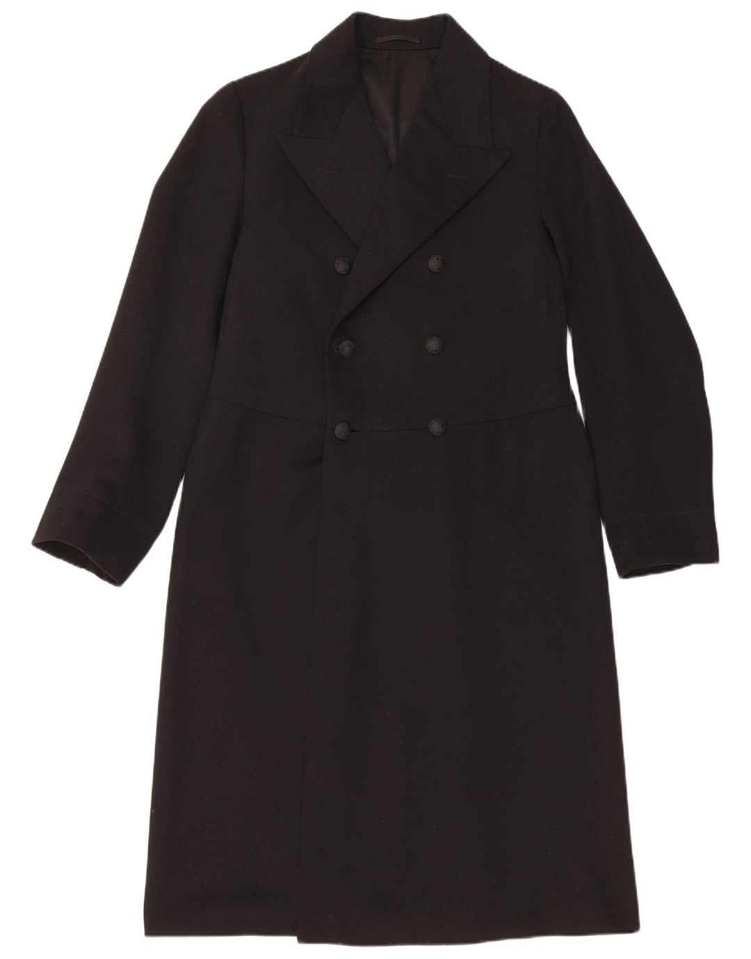 Cappotto doppiopetto vintage da uomo UK 34 XS nero