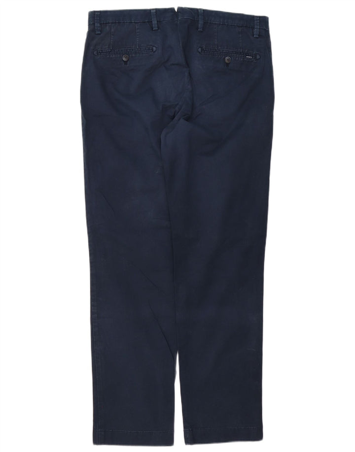 Pantaloni chino dritti da uomo Hackett W34 L32 in cotone blu navy