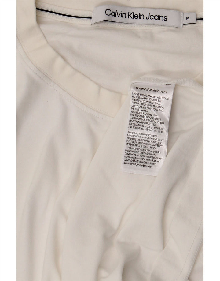 CALVIN KLEIN JEANS T-shirt grafica da uomo Top in cotone bianco medio
