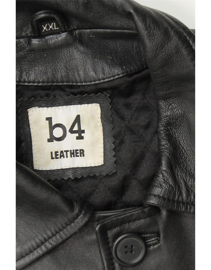 B4 Mens Leather Jacket UK 44 2XL Black Leather Vintage B4 and Second-Hand B4 from Messina Hembry 