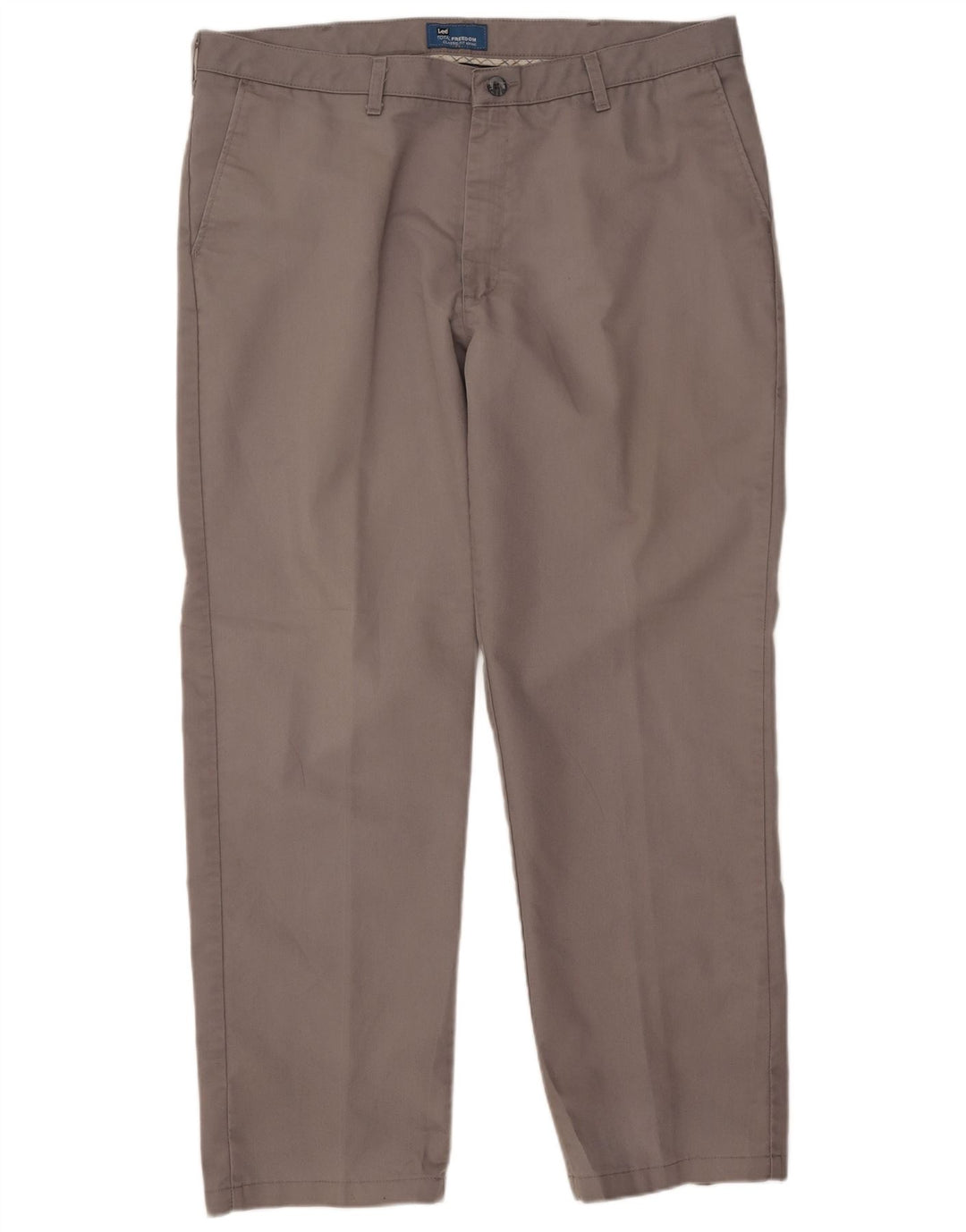 Pantaloni chino Lee da uomo dal taglio classico dritto W40 L32 poliestere grigio