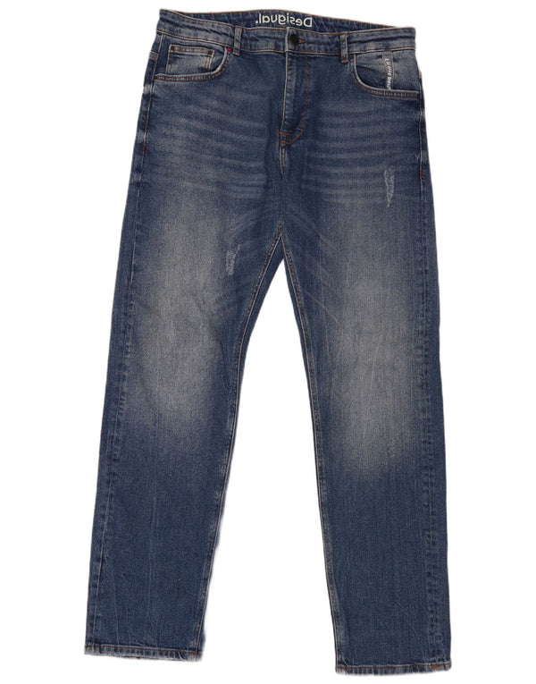 Desigual Jeans dritti invecchiati da uomo W36 L32 cotone blu