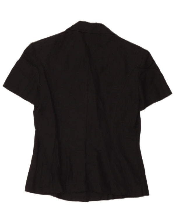 Max & Co. Giacca blazer da donna a maniche corte a 3 bottoni UK 10 piccola nera