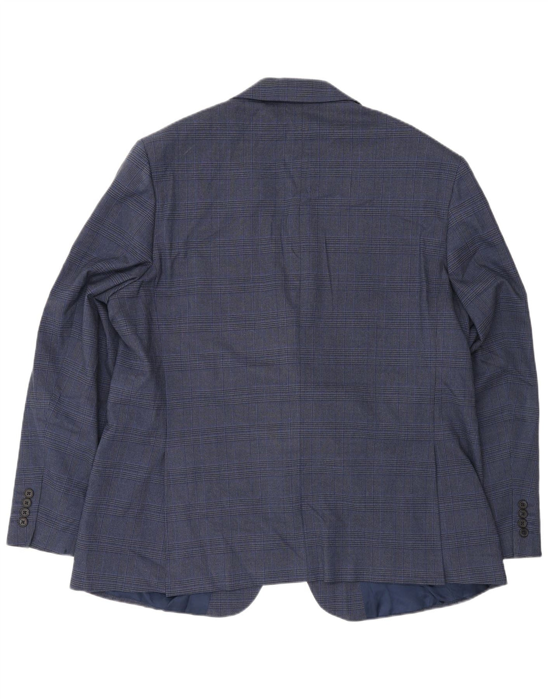 Giacca blazer a 2 bottoni Marks & Spencer da uomo UK 48 2XL pied de poule blu