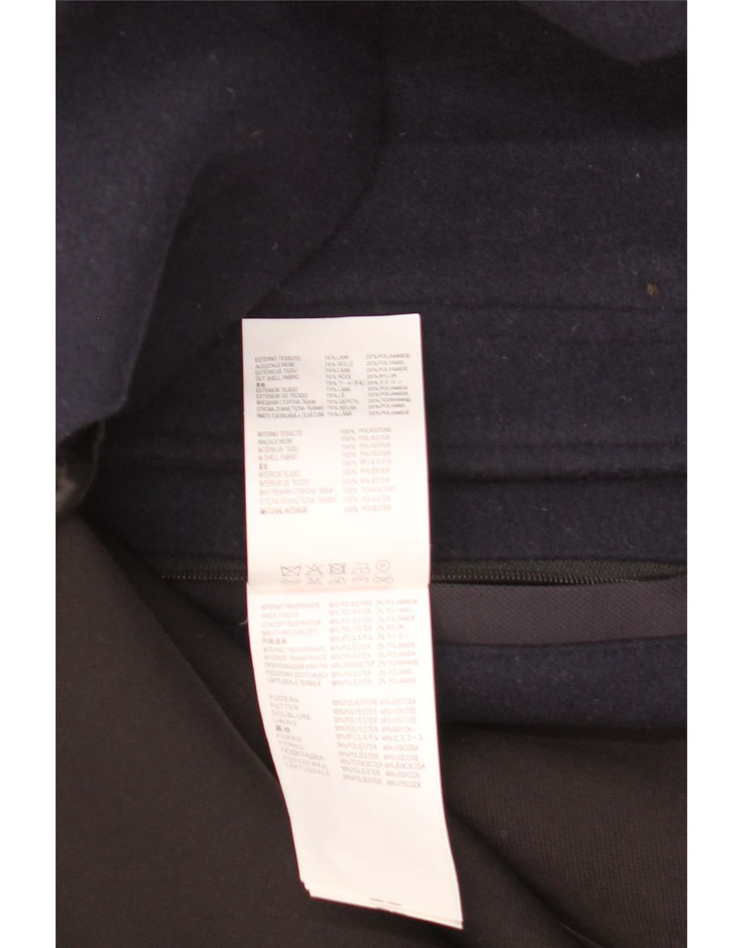 GEOX Giacca da uomo Respira Utility UK 42 XL Lana blu navy