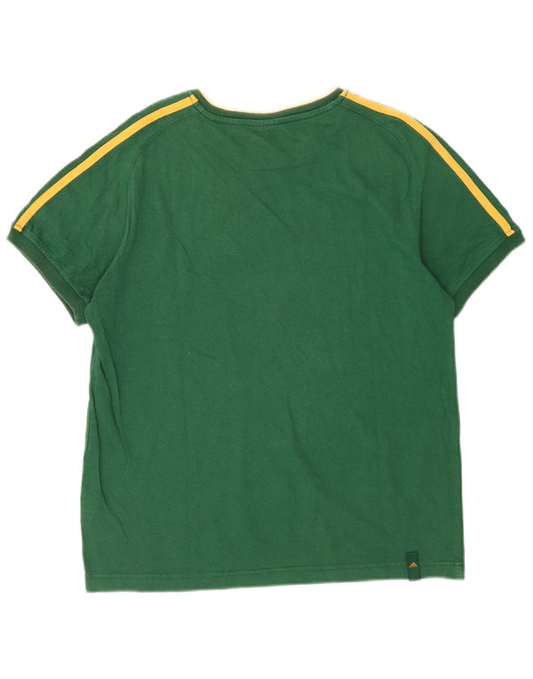 T-shirt da uomo Adidas Top UK 36/38 piccola in cotone verde
