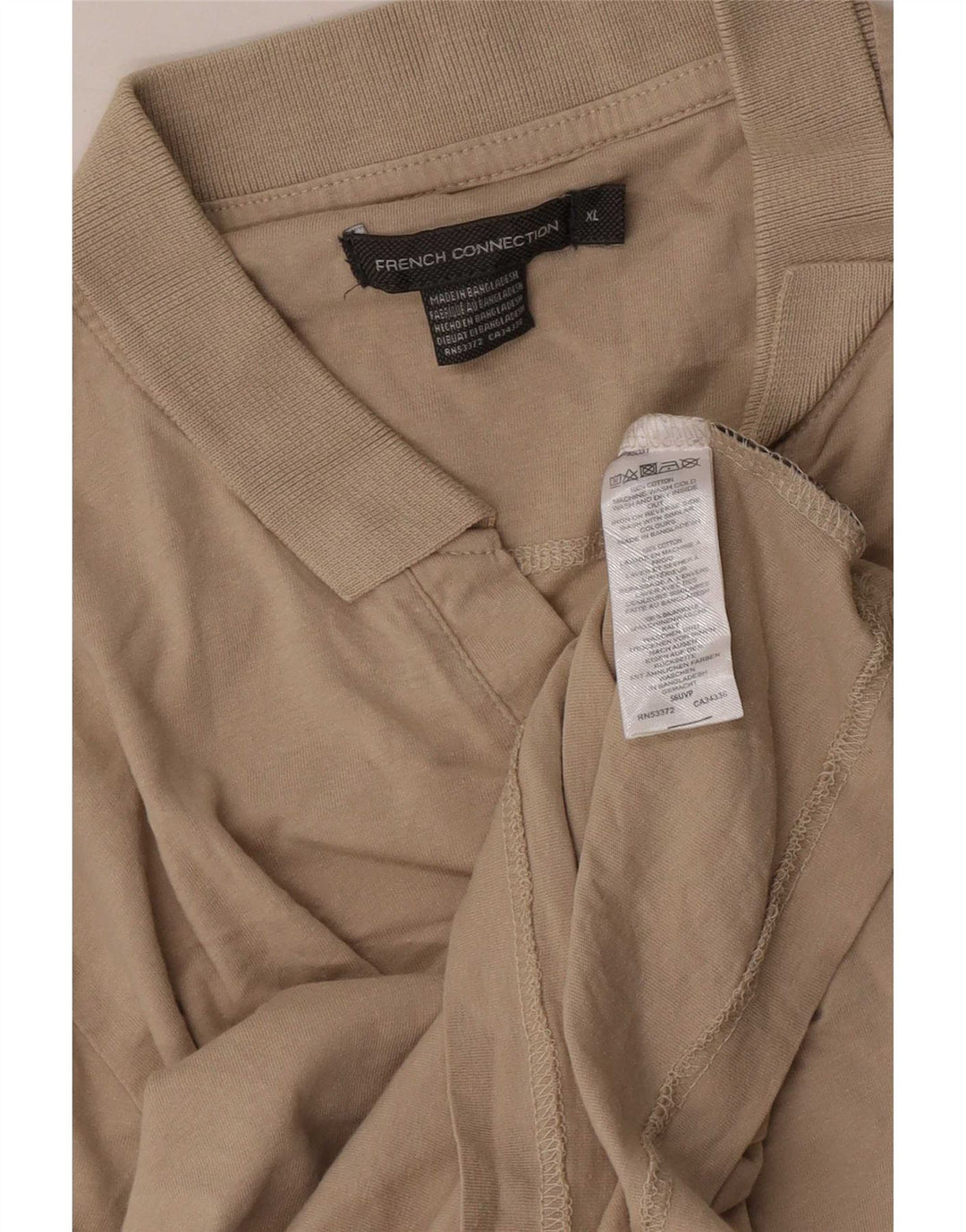 Polo da uomo French Connection XL in cotone beige