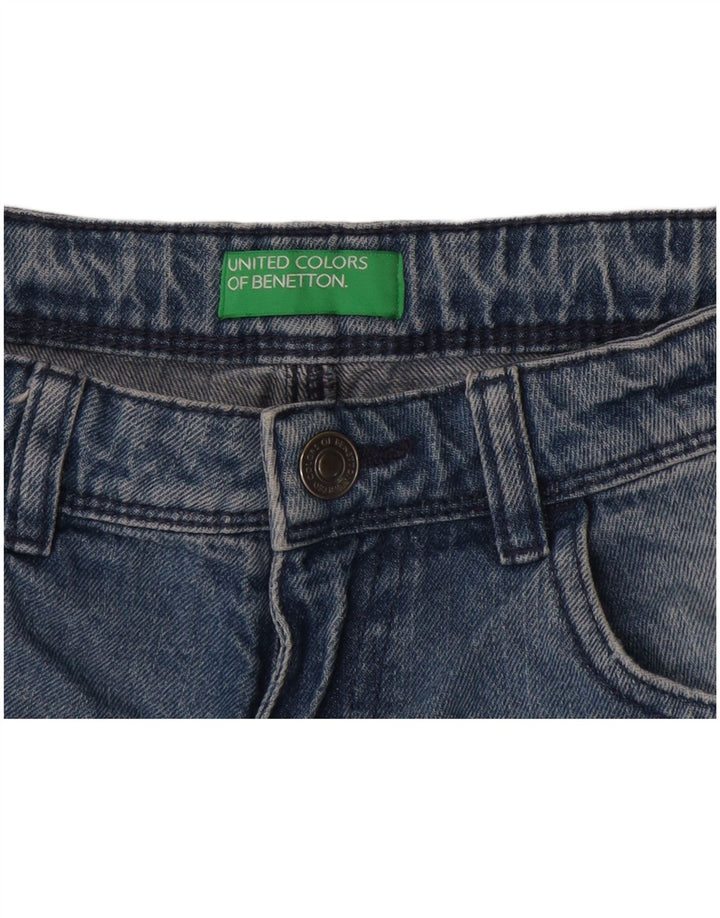 Pantaloncini di jeans da donna Benetton W26 piccoli blu