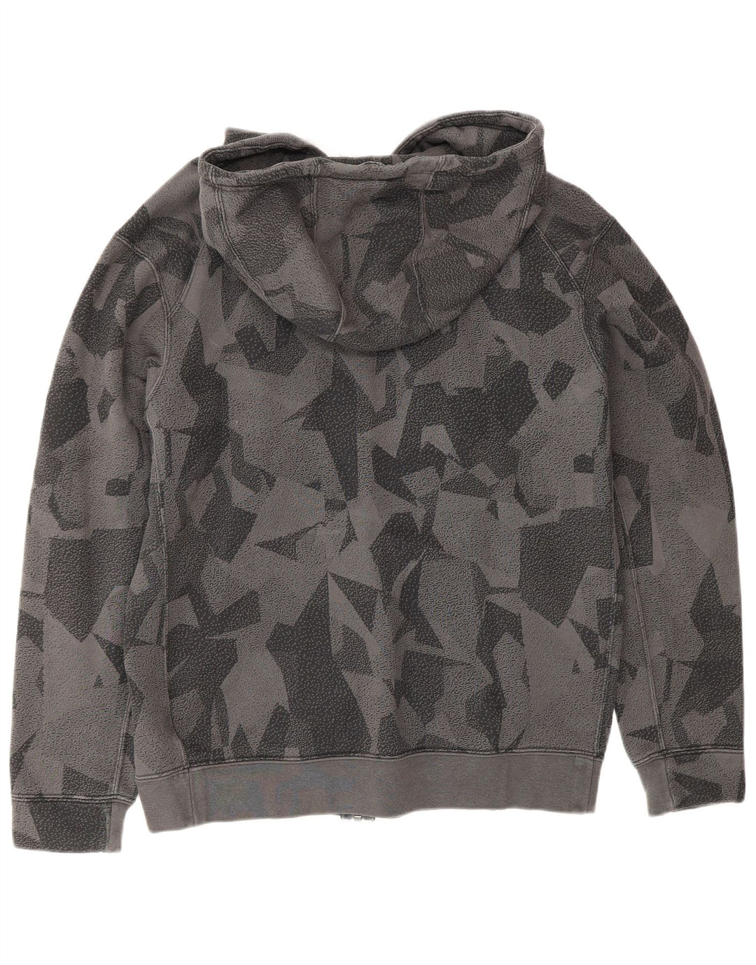Maglione con cappuccio e zip da uomo NIKE grigio medio geometrico