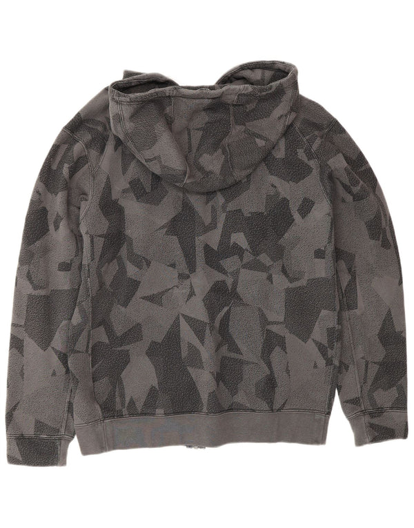 Maglione con cappuccio e zip da uomo NIKE grigio medio geometrico