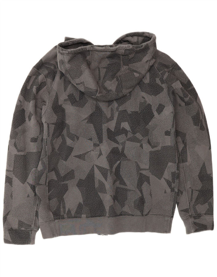 Maglione con cappuccio e zip da uomo NIKE grigio medio geometrico