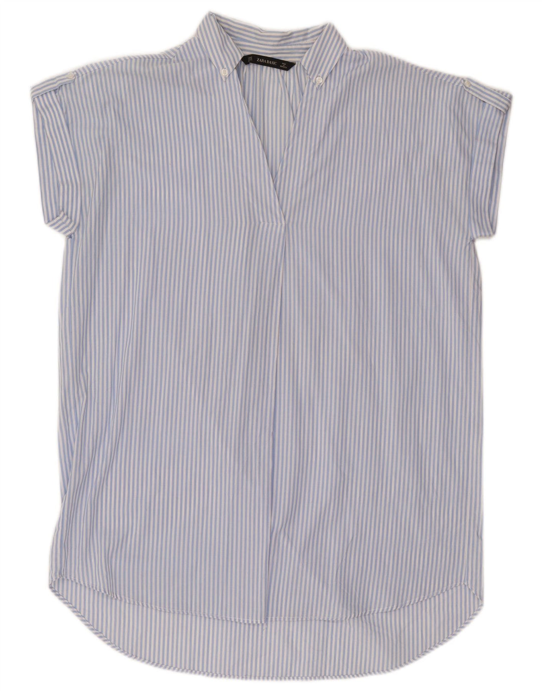 Abito a tunica oversize da donna Zara UK 14 gessato blu medio