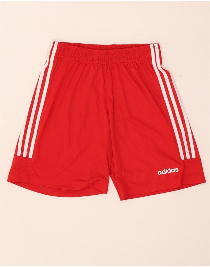 Pantaloncini sportivi Adidas Climalite da uomo in poliestere rosso medio