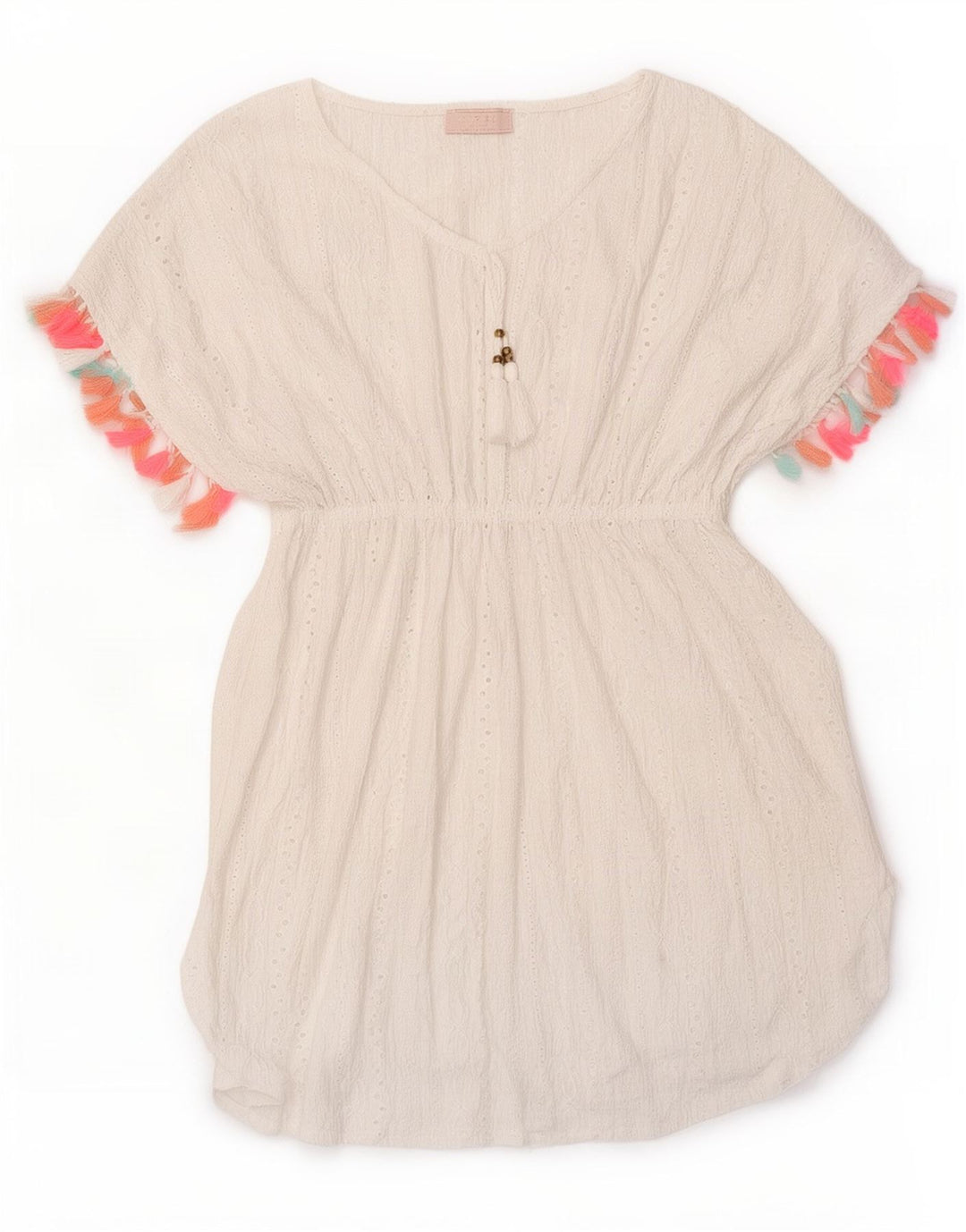Abito caftano da spiaggia da donna Lipsy UK 8 piccolo bianco