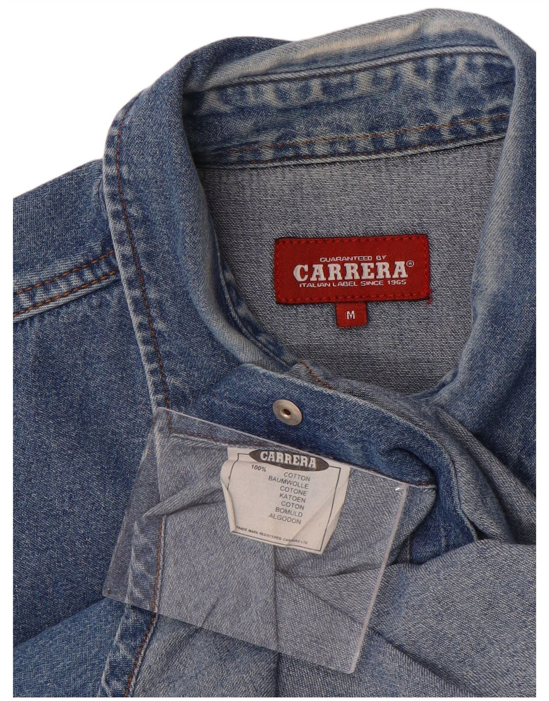 CARRERA Camicia Jeans Uomo Blu Medio Cotone