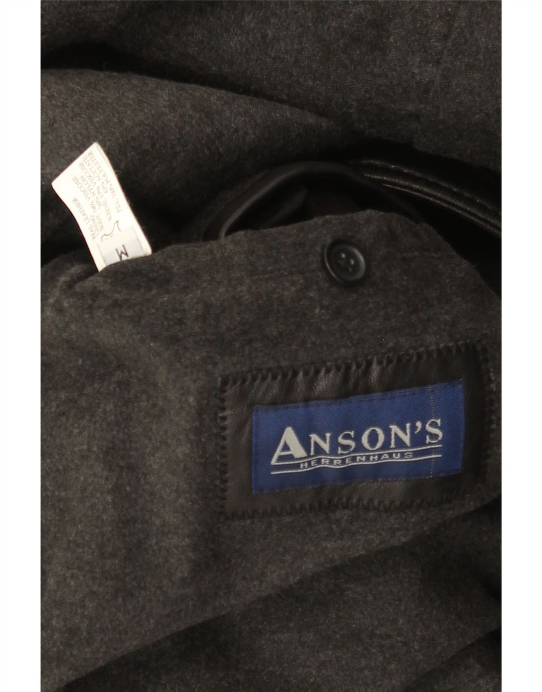 Giacca in pelle da uomo Herrenhaus di Anson UK 38 Pelle nera media