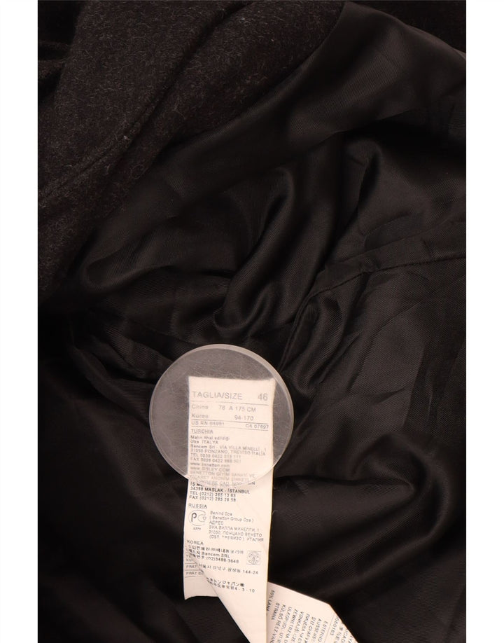 Cappotto Donna BENETTON IT 46 Large Grigio Lana