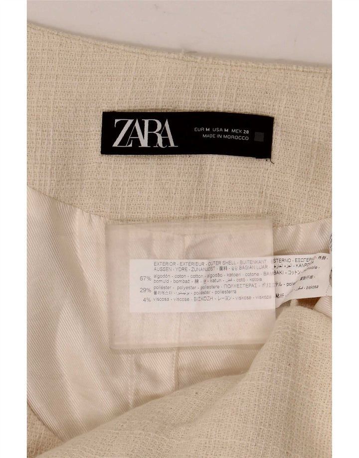 Gilet Zara da donna UK 12 in cotone beige medio