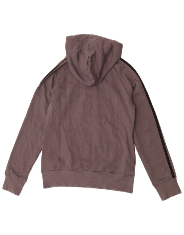Maglia con cappuccio grafica Adidas Climalite da donna UK 4/6 XS Cotone grigio