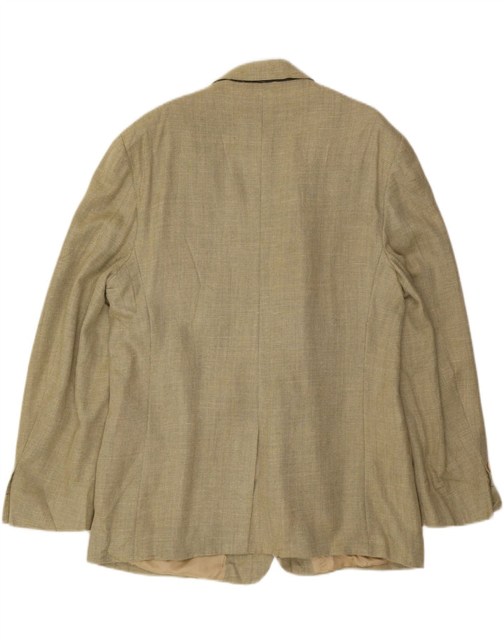 BROOKS BROTHERS Mens 2 Button Blazer Jacket IT 48 Medium Green Silk Vintage Brooks Brothers and Second-Hand Brooks Brothers from Messina Hembry 