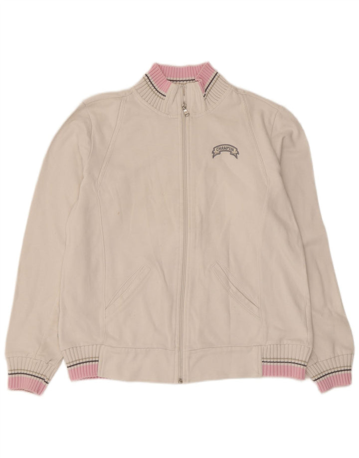 Giacca da tuta da donna Champion UK 14 Cotone color block bianco medio