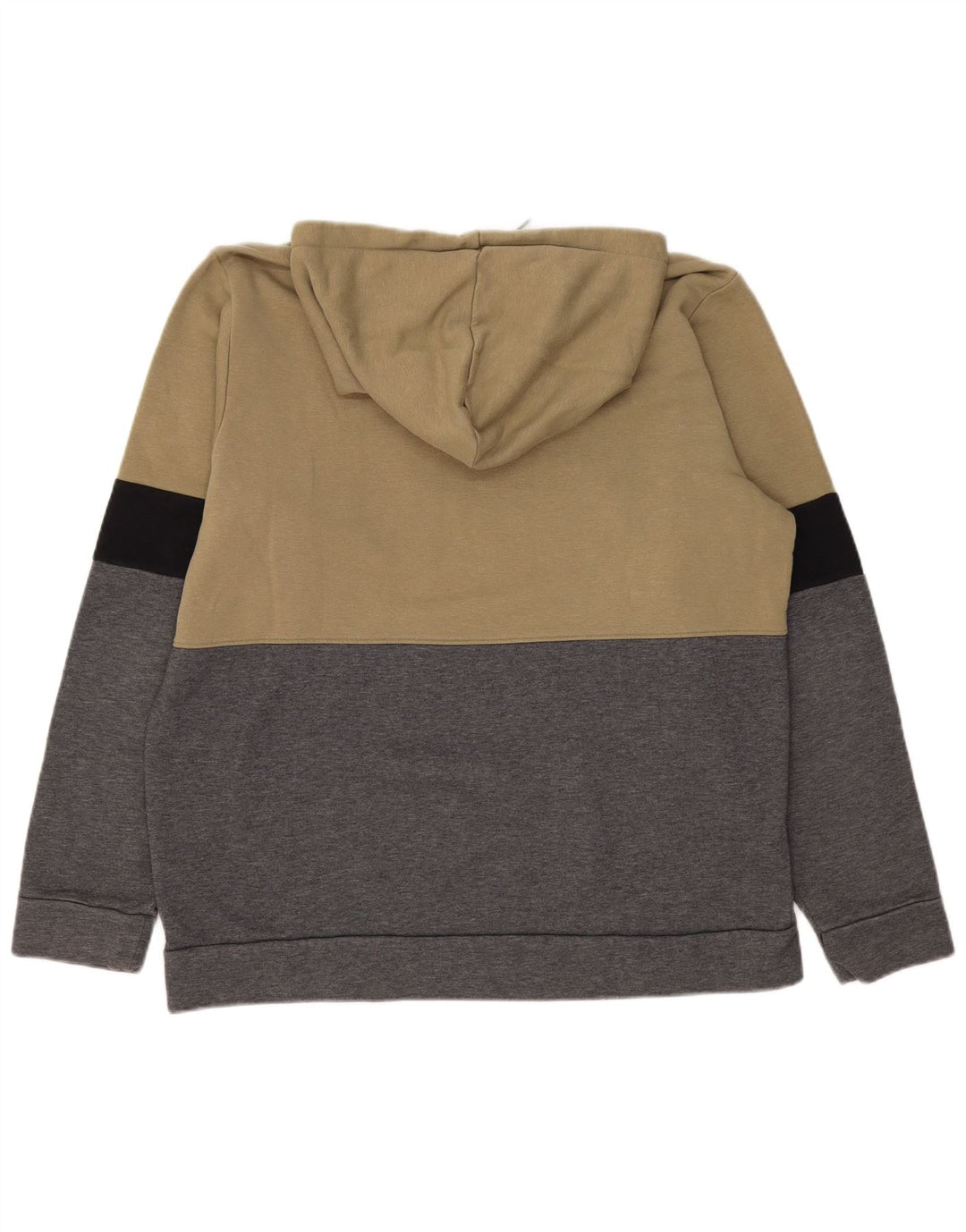 Felpa con cappuccio grafica da uomo ADIDAS XL in cotone color block grigio