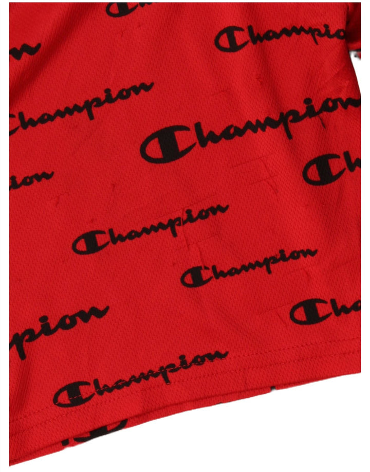 Pantaloncini sportivi con grafica Champion da ragazzo 15-16 anni in poliestere rosso