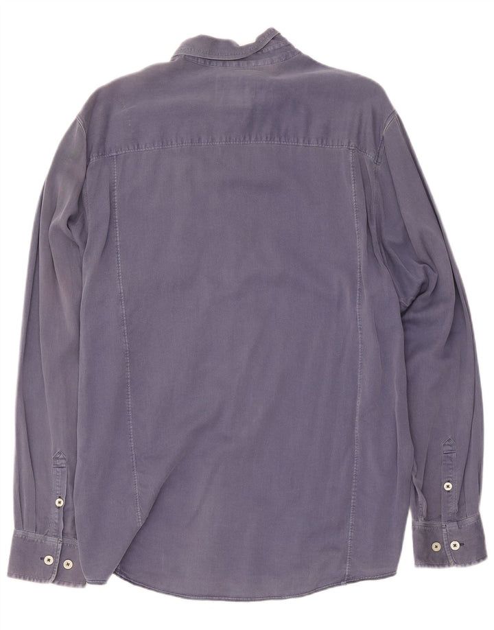 Camicia da uomo Tommy Bahama grande in cotone blu navy