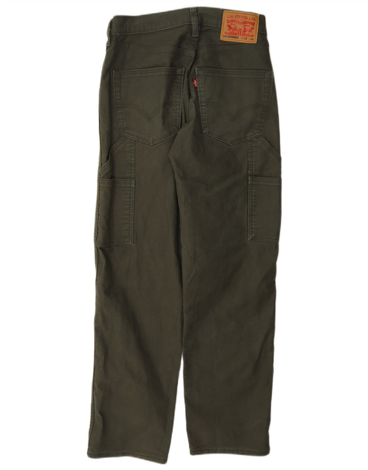 Levi's Uomo 565 Pantaloni cargo dritti W28 L30 Cotone kaki