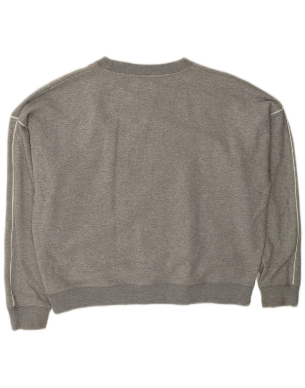 JACK WILLS Felpa da donna Maglione UK 12 Cotone grigio medio