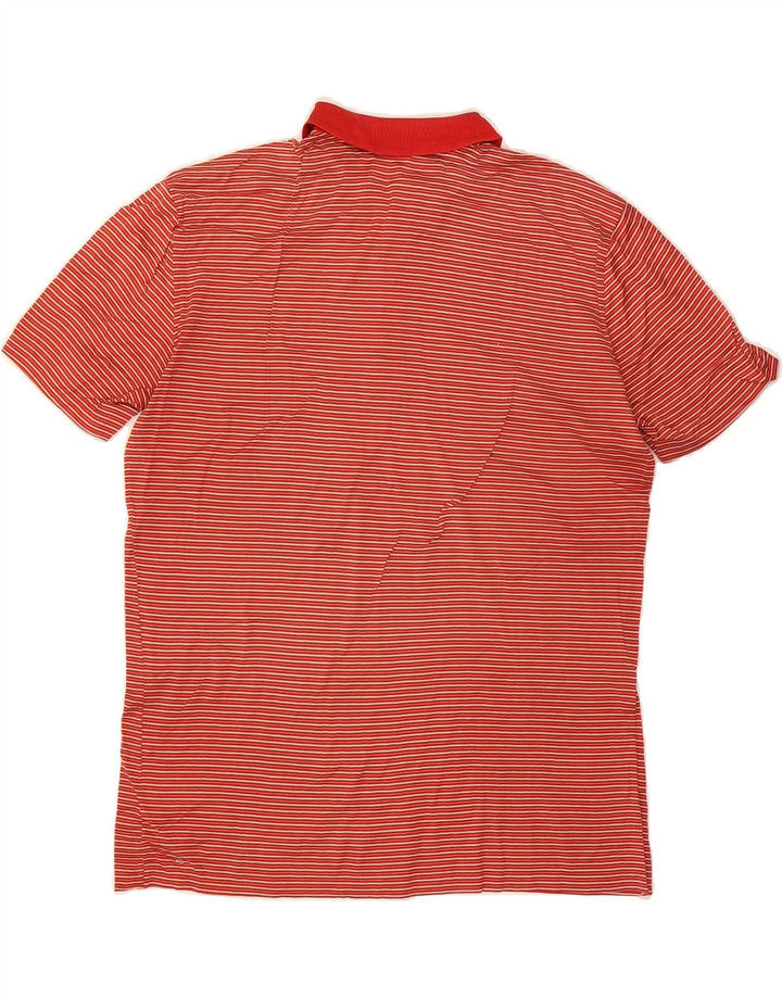 ENNIO MURACCHINI Mens Polo Shirt Medium Red Striped Cotton Vintage Ennio Muracchini and Second-Hand Ennio Muracchini from Messina Hembry 