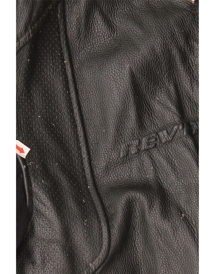 Giacca in pelle Revit Graphic Moto Racer da uomo taglia 54 grande in pelle nera