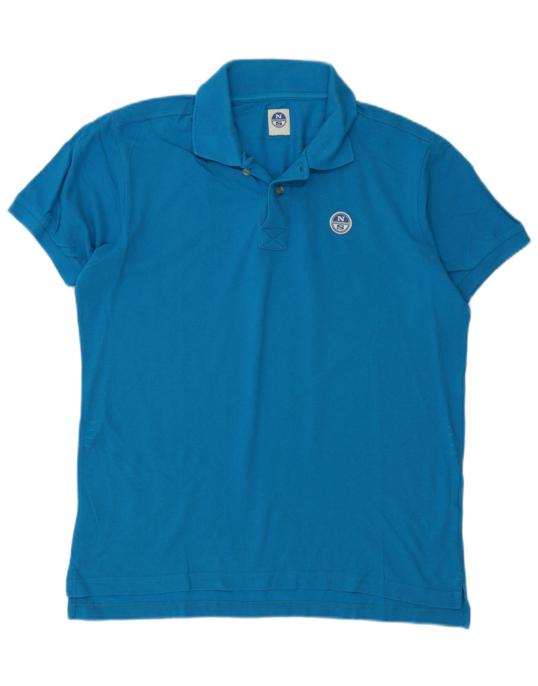 Polo da uomo North Sails in cotone blu medio