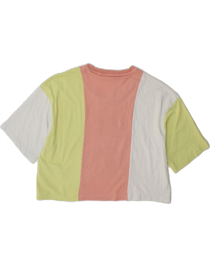 FILA Womens Graphic T-Shirt Top UK 14 Medium Multicoloured Colourblock Vintage Fila and Second-Hand Fila from Messina Hembry 