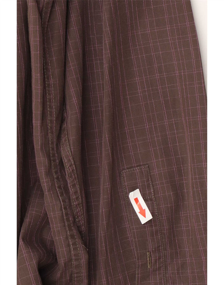 Camicia da uomo Paul Smith a quadri marrone medio