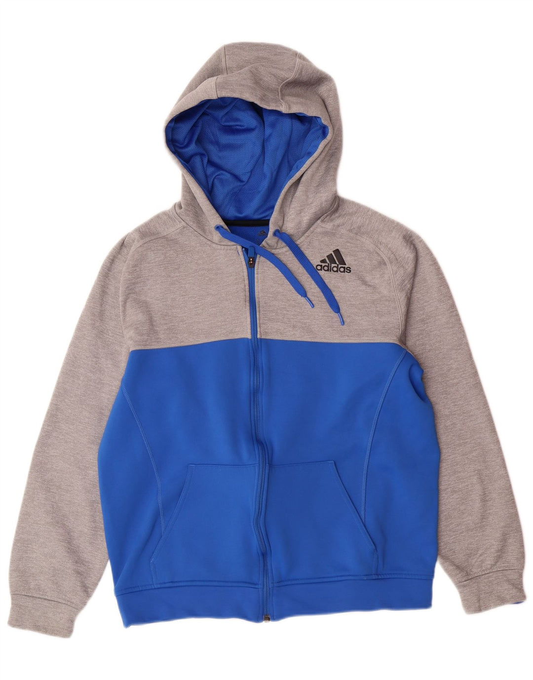 Maglione con cappuccio e zip ADIDAS da donna Climawarm UK 14 Blu medio Colourblock
