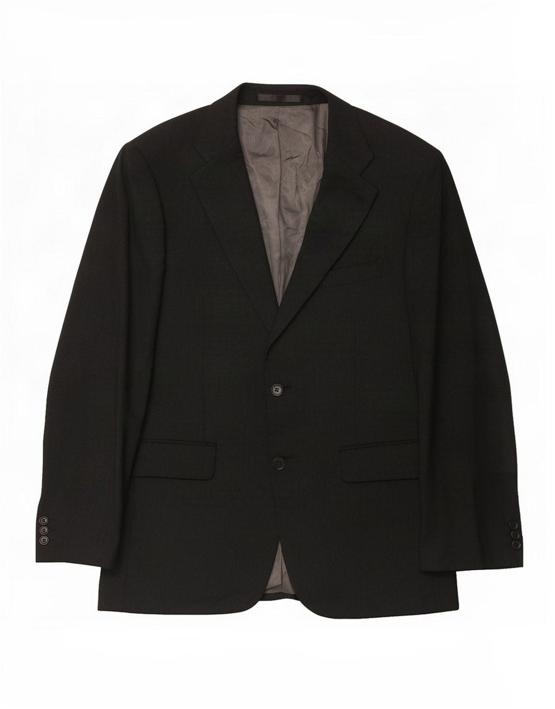 Giacca blazer a 2 bottoni da uomo Marks & Spencer UK 38 media nera in lana vergine