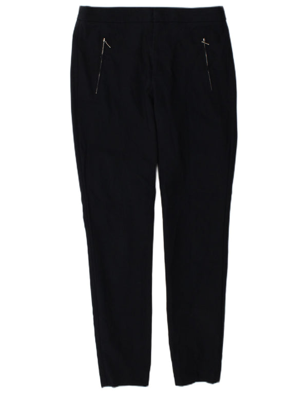 Pantaloni casual skinny da donna Zara piccoli W26 L28 cotone blu navy
