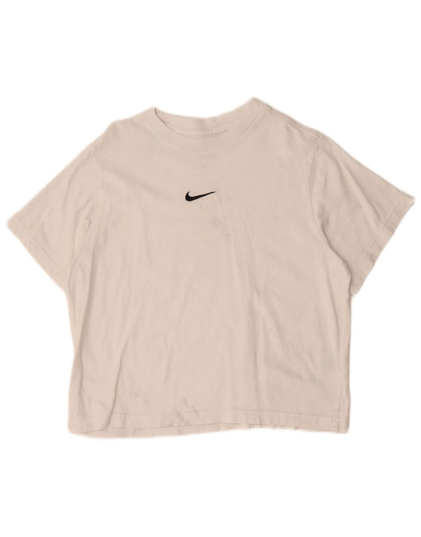 T-shirt Nike da donna vestibilità ampia UK 18 XL cotone bianco