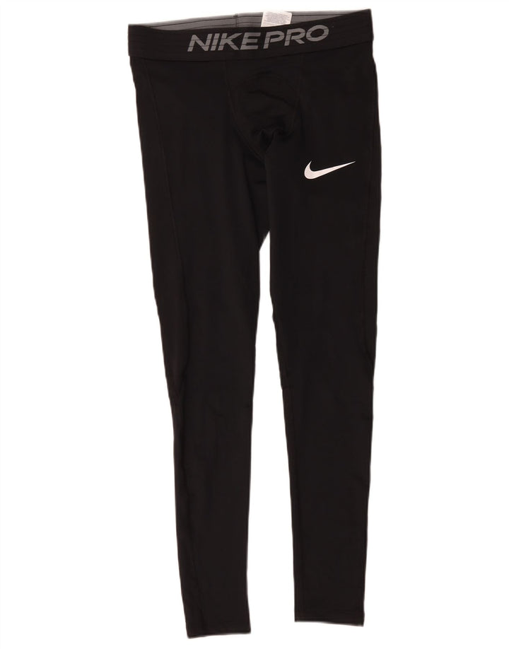 Leggings grafici Nike Dri Fit da uomo in poliestere nero medio
