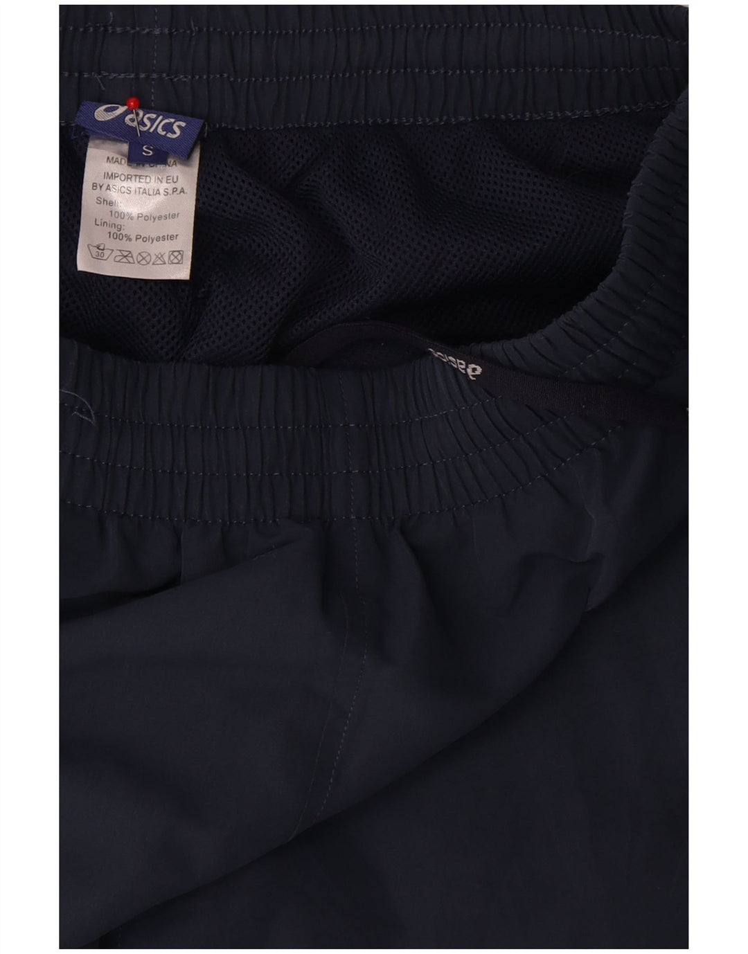 Pantaloncini sportivi ASICS da uomo piccoli in poliestere blu navy