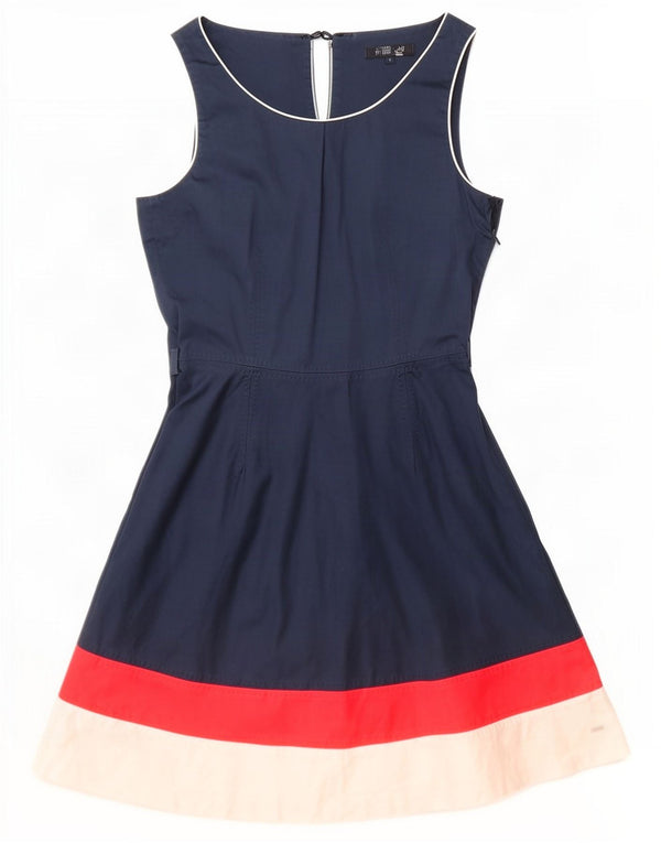Abito a trapezio da donna Tommy Hilfiger US 6 color block blu navy medio