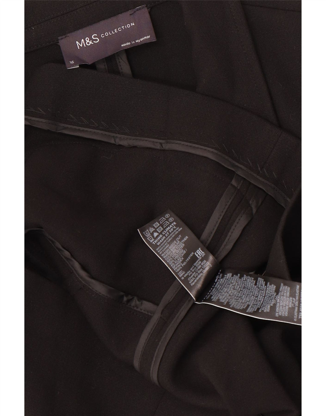 Giacca blazer doppiopetto da donna Marks & Spencer UK 16 grande nera